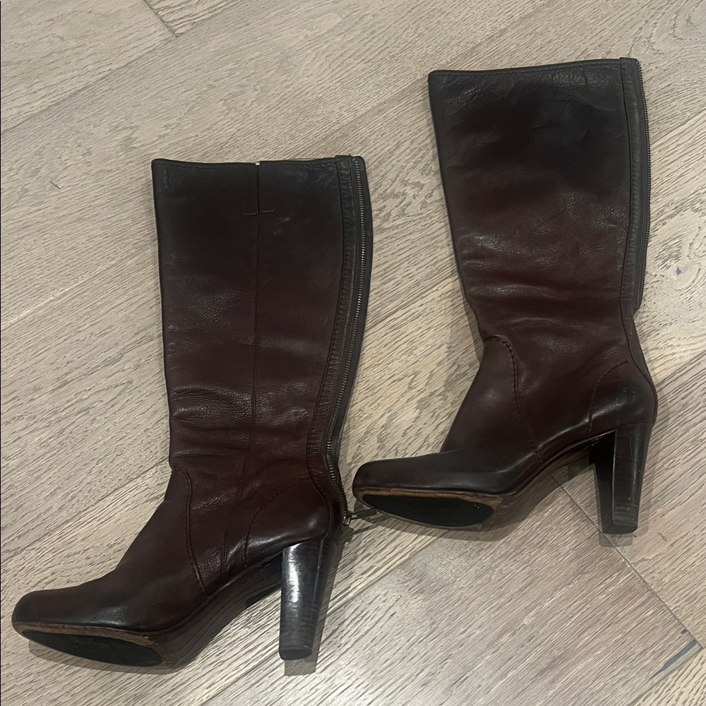 Frye Women's Brown Heeled Boots - Picture 3 of 5
